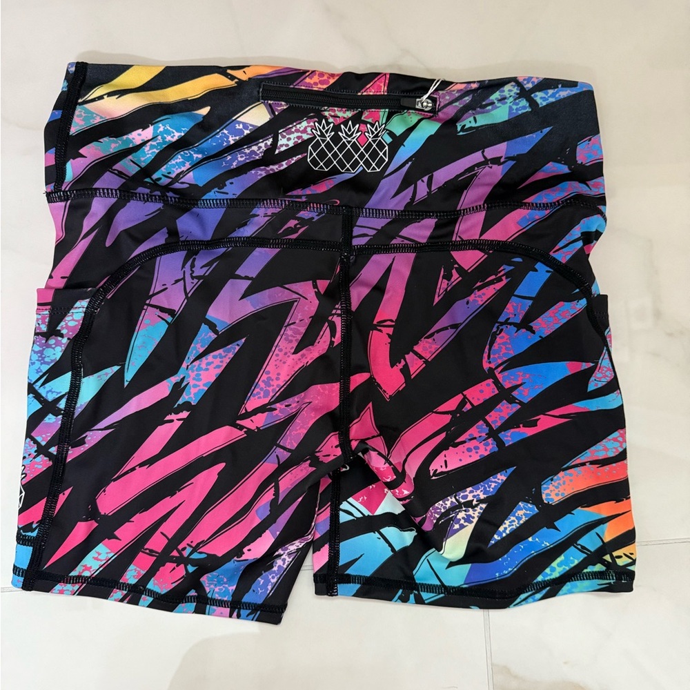 Tres Piñas Colorful Run Shorts - Picture 2 of 2